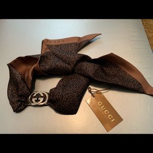 Gucci silk neck scarf